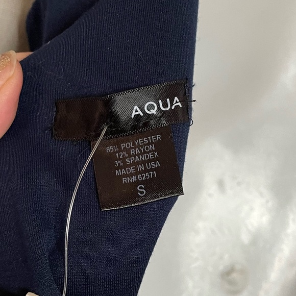 Aqua by Bloomingdales Peplum Dress WO-4135 in the color Ink - NWT, HTF color - Picture 13 of 16